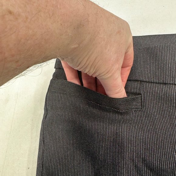 Studio Works Women's Size 16 Petite Briggs Pant Slimming Striped Black Charcoal - Picture 16 of 16